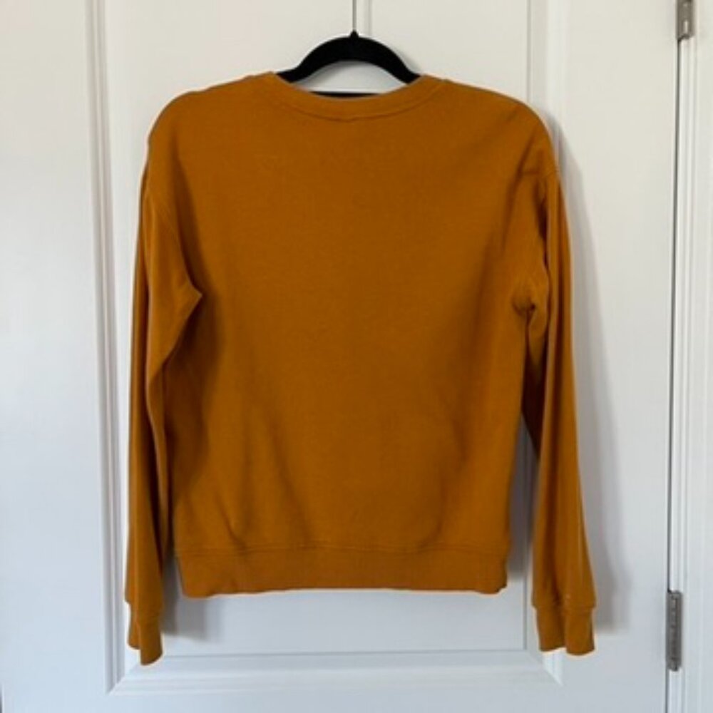 Divided Mustard Yellow Disney Mickey Mouse Long Sleeve Pullover Sweatshirt - Picture 4 of 7